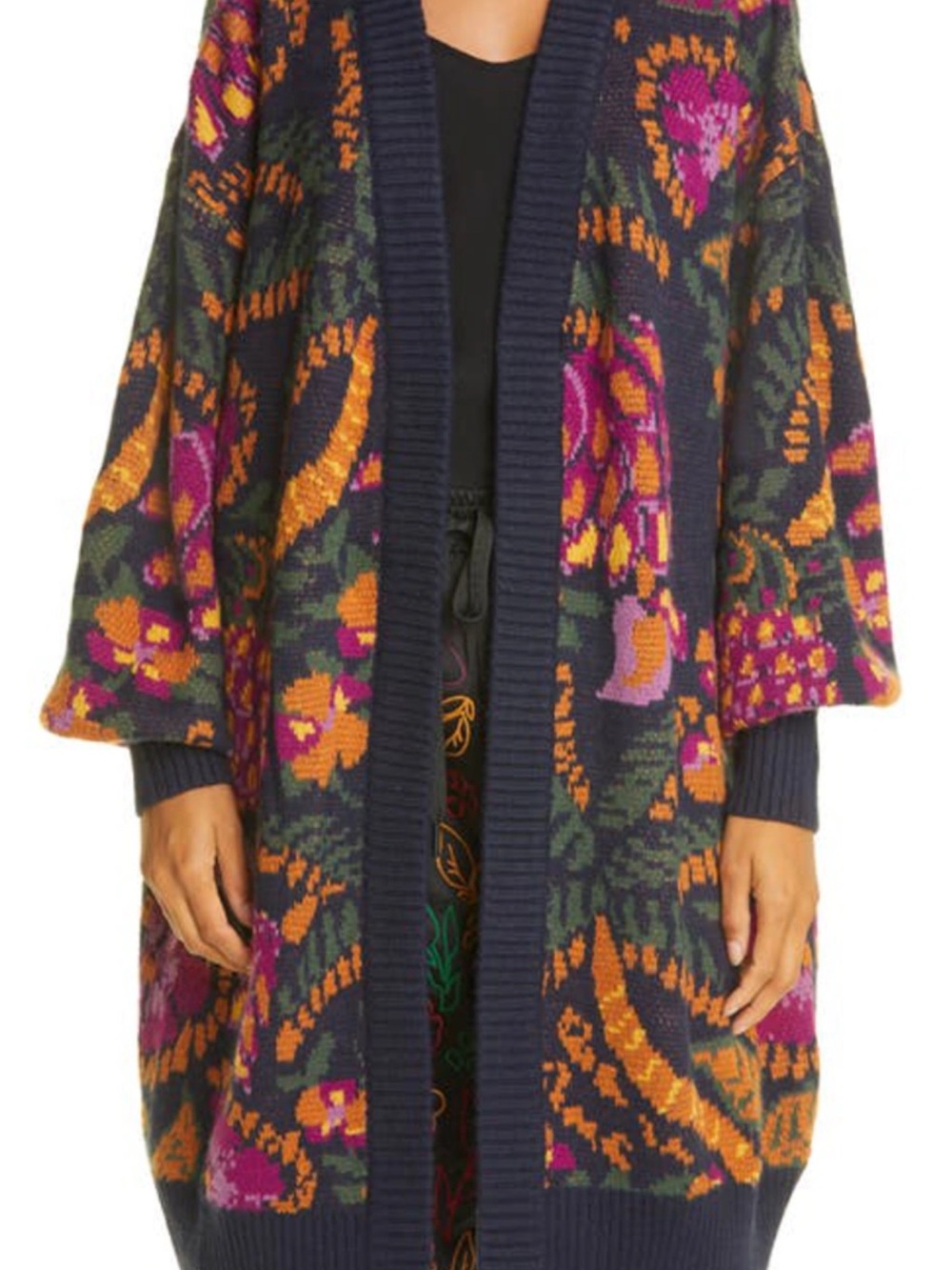 Farm Rio flower long cardigan